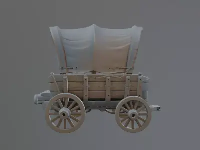 horse wagon 3D model