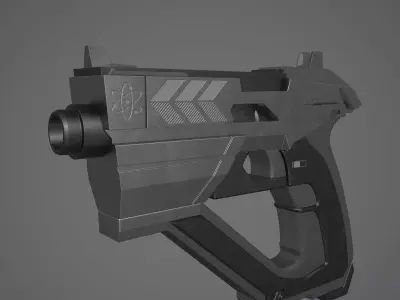 futuristic colt Free low-poly 3D model
