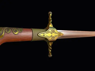 Karabela sabre Low-poly 3D model