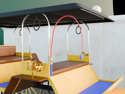 Carriage - Dokar Andong Delman Lowpoly Isometric 3D model