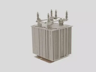 Rural Power Substation Transformer for 3D print 3D model