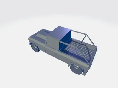 Pickup Truck  Low-poly 3D model