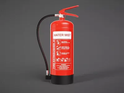 Water Mist Fire Extinguisher 3D model purchase