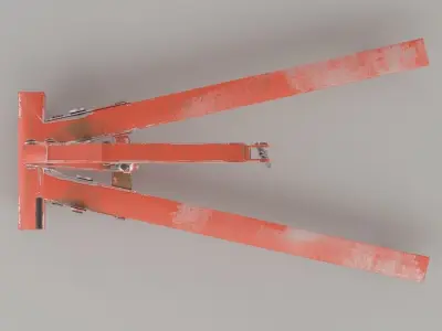 Lowpoly Manual Crane Low-poly 3D model