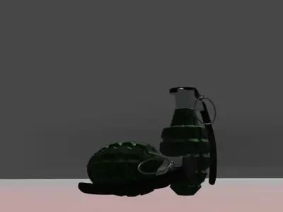 high poly Grenade 3D model