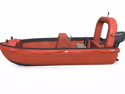 Fast Rescue Boat Low-poly PBR Low-poly 3D model