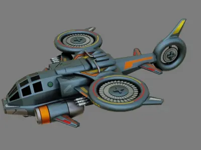 Sci-Fi Drop Ship - Low Poly - Game Ready - PBR Low-poly 3D model purchase