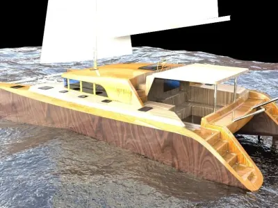 Catamaran Free 3D model