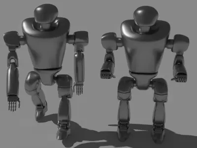 Simple Rigged Robot Low-poly 3D model