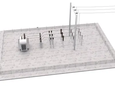 Electrical Substation 3D model buy