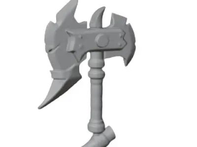 Free 3D Fantasy Axe  FBX  Free 3D model