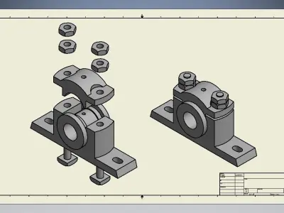 Pillow Block Bearing 3D model