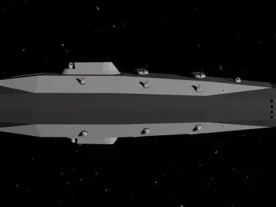 15 inch Space Battleship 3D model