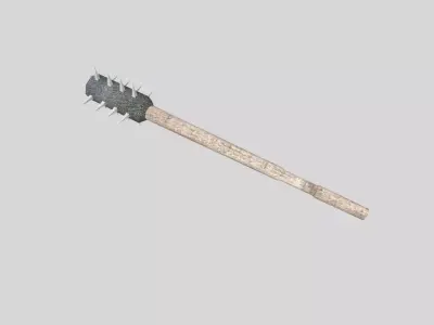 low poly medieval club Low-poly 3D model