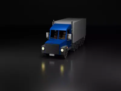 Low Poly Truck Low-poly 3D model purchase