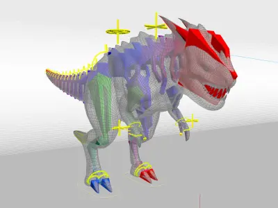 Dragon TRex Drake Low-poly 3D model