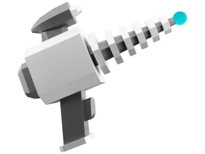 3d science fiction blaster icon 3D model