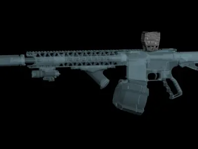 Red dot sight HOLOSUN OPEN REFLEX AEMS CORE Low-poly 3D model