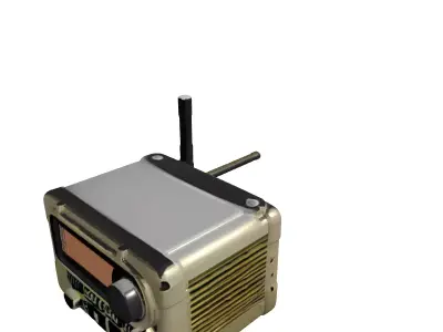 Military Tactical Field Radio Model Low-poly 3D model