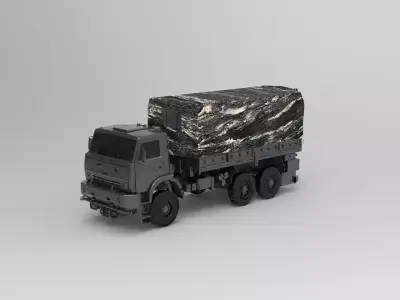 cargo military truck  3D model