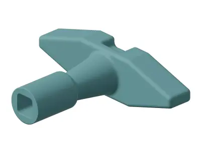 Plastic Industrial Drum Key Toy 3D model
