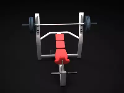 Bench Inclined 3D model