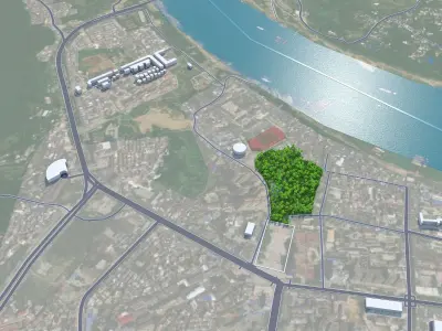 Guiping Guigang Guangxi China 20km Free low-poly 3D model