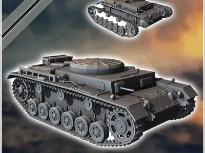 Munitionspanzer III - miniatures tabletop scenery 3D print model