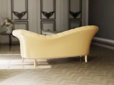 Furniture Sofa Chaise Lounge Low-poly 3D model
