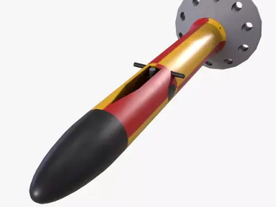 Magnetic Anomaly Detector MAD Low-poly 3D model