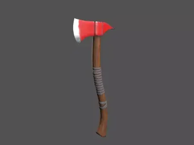 Fire Axe Low-poly 3D model
