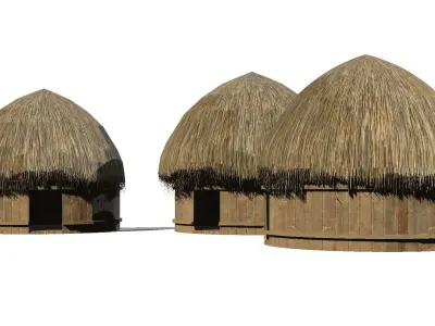 Rumah Honai - Papua Low-poly 3D model