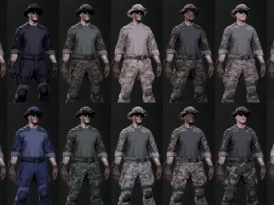 Soldier-Pack Low-poly 3D model