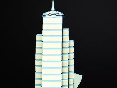 Hexspire Citadel Building Scifi 3D Printable STL File 3D print model