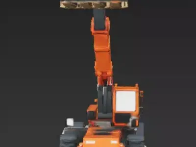 Modern Industrial Telescopic Handler 3D Model Low-poly 3D model