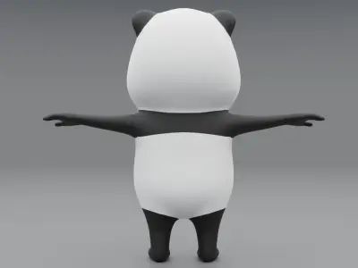 3D Panda Cartoon 3D model
