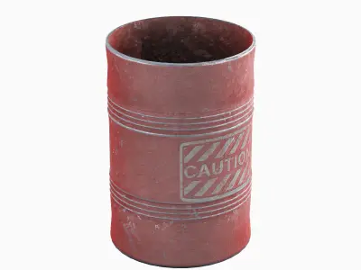 Old Steel Barrel 01 Low-poly 3D model purchase