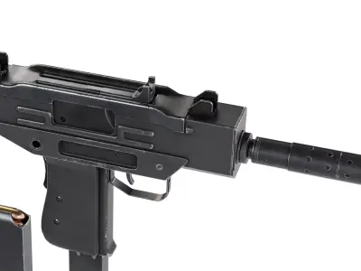 FPS Military Weapons - Animated Machine Pistol 1 3D model