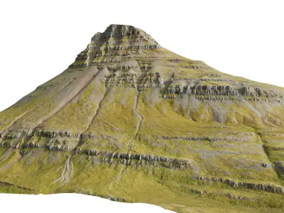 Massive Icelandic Mountain - 3D PBR Model 3D model