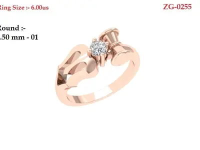 OM Trishul Ring 3D print model