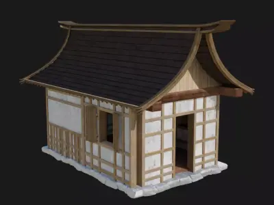 Feudal House 1 Free low-poly 3D model