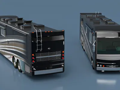 Luxury Motorhome RV Coach 3D model