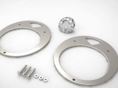 Solitaire Diamond Ring 3D print model