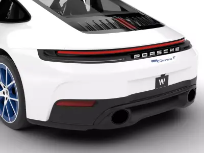 Porsche 911 Carrera T Manual 2025 3d model 3D model