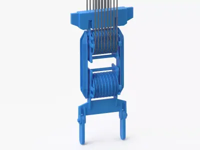 Crane Spool Connector Blue 3D model
