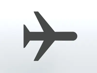 Airplane Mode Symbol v1 001 Low-poly 3D model