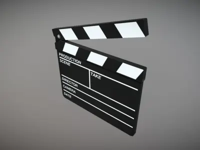 Movie Clapperboard Low-poly 3D model