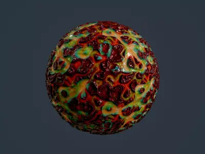 Sci-fi Alien Creature Environment Seamless PBR Texture 15 Texture