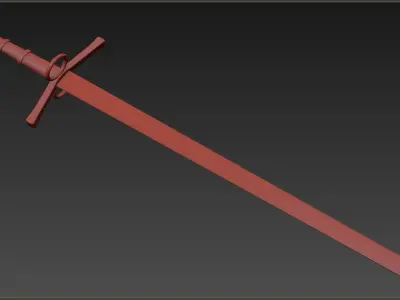 Medieval weapons Low-poly 3D model 12