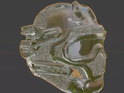 Casque military Low-poly 3D model